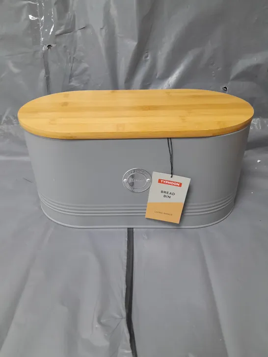 BOXED LIVING GREY BREAD BIN RRP £31.99