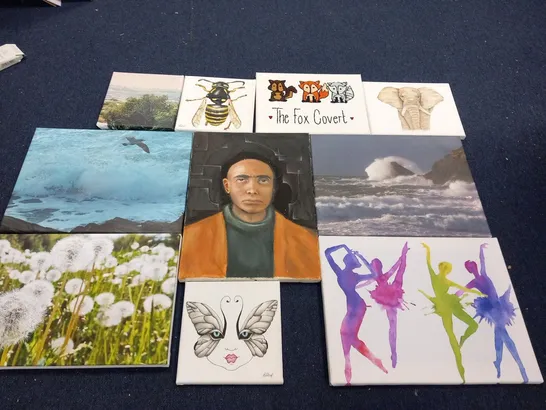 APPROXIMATELY 20 ASSORTED CANVAS PRINTS