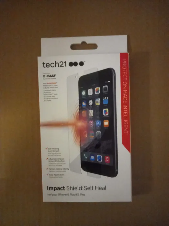 LOT OF APPROXIMATELY 80 BRAND NEW BOXED TECH 21 IMPACT SHIELD SELF HEAL SCREEN PROTECTION FOR IPHONE 6 PLUS & IPHONE 6S PLUS T21-4273