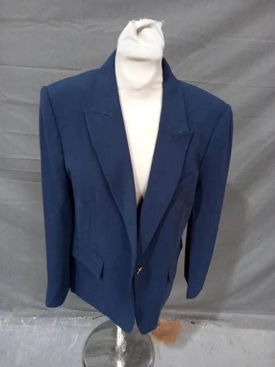 MICHAEL KORS BLUE BUTTON UP BLAZER - SIZE 10