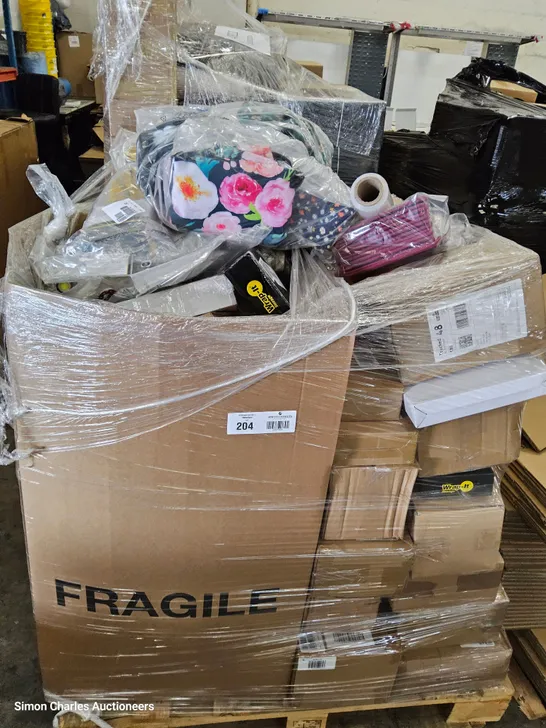 PALLET OF ASSORTED ITEMS, TO INCLUDE, WRAP STORAGE 85PC SETS, UNISEX INSOLES, FOLDING FAN, 5 IN 1 HAIR REMOVAL KITS, STORAGE SOLUTIONS, DECORATIONS.