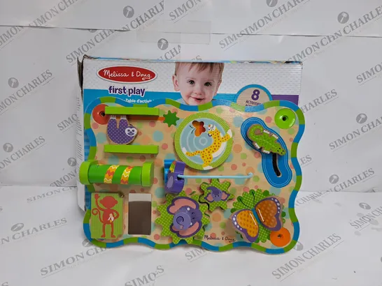 BOXED MELISSA & DOUG FIRST PLAY ACTIVITY TABLE 