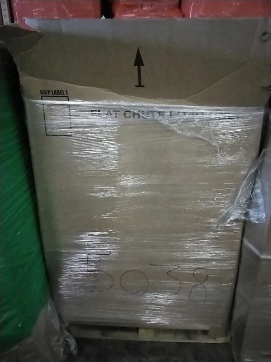 PALLET OF ASSORTED ITEMS INCLUDING SPACE HEATER, TOTAL CHEF AIR FRYER, TOHLAR KITCHEN FAUCET, DOOR BRACE, ELECTRICAL PATIO HEATER, PORTABLE CLOSET 