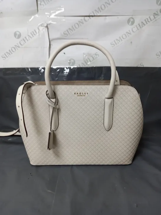 RADLEY LONDON LADIES CREAM LEATHER HANDBAG