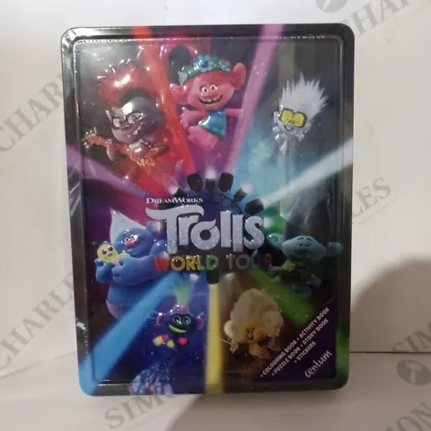 BRAND NEW BOXED DREAMWORKS TROLLS WORLD TOUR ACTIVITY TIN