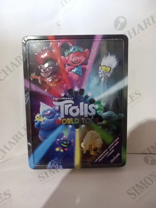 BRAND NEW BOXED DREAMWORKS TROLLS WORLD TOUR ACTIVITY TIN