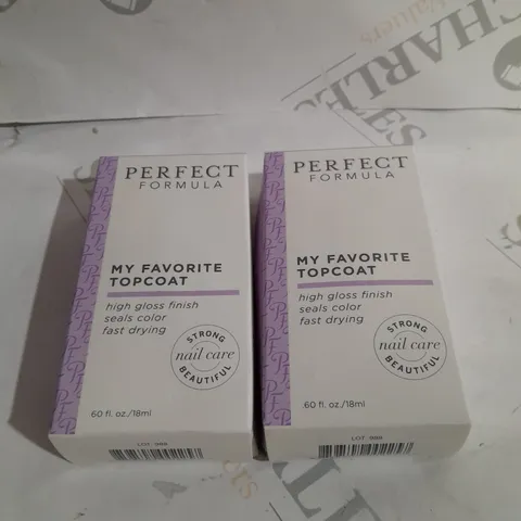 2 X PERFECT FORMULA PERFECT FORMULA MY FAVORITE TOP COAT 0.6OZ /18ML