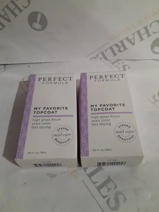 2 X PERFECT FORMULA PERFECT FORMULA MY FAVORITE TOP COAT 0.6OZ /18ML