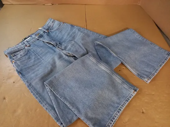 MONKL YOKO WIDE LEG JEANS IN MID WASH - W28