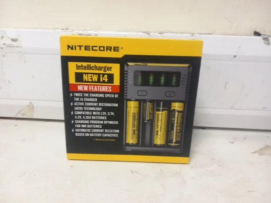 2 BOXED  NITECORE I4 INTELLICHARGER UNIVERSAL QUAD CHARGER UK PLUG