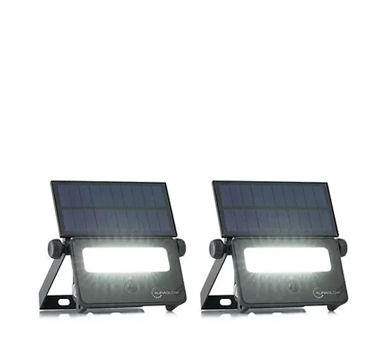 AURAGLOW SOLAR SECURITY FLOOD LIGHT SET OF 2