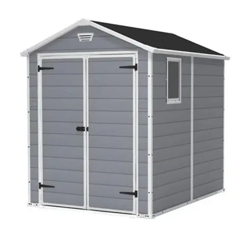 BOXED KETER MANOR 6FT. W × 8FT. D APEX OUTDOOR GARDEN SHED  