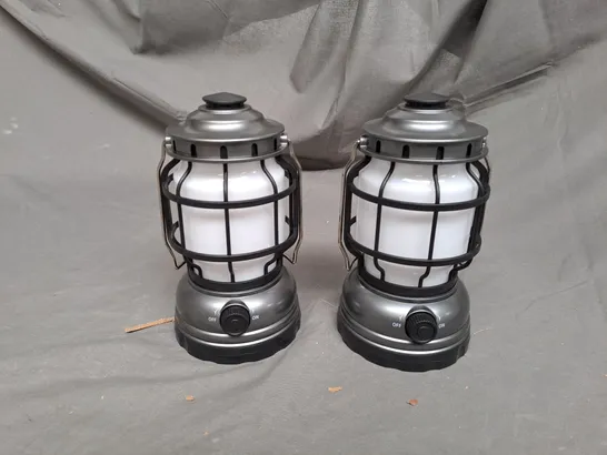 2X HANGING BATTERY LANTERNS 