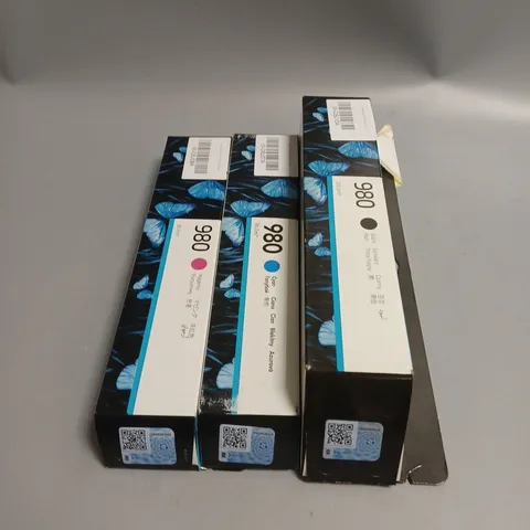 BOX OF 30 ASSORTED HP 980 INK CARTRIDGE MAGENTA , BLACK , CYAN 