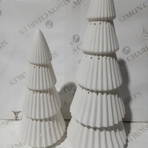 K BY KELLY HOPPEN SET OF 2 LARGE CERAMIC LIGHT UP ORNAMENTS