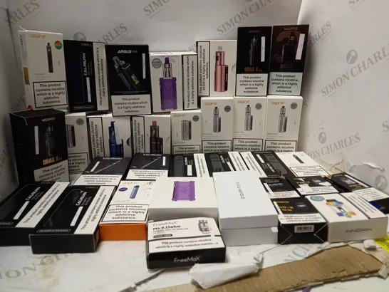 LOT OF APPROX 30 TO INCLUDE ASPIRE POCKEX KIT , ARGUS PRO , UWELL CALIBURN , VOOPOO DRAG X , ENDURA T20-S , ETC