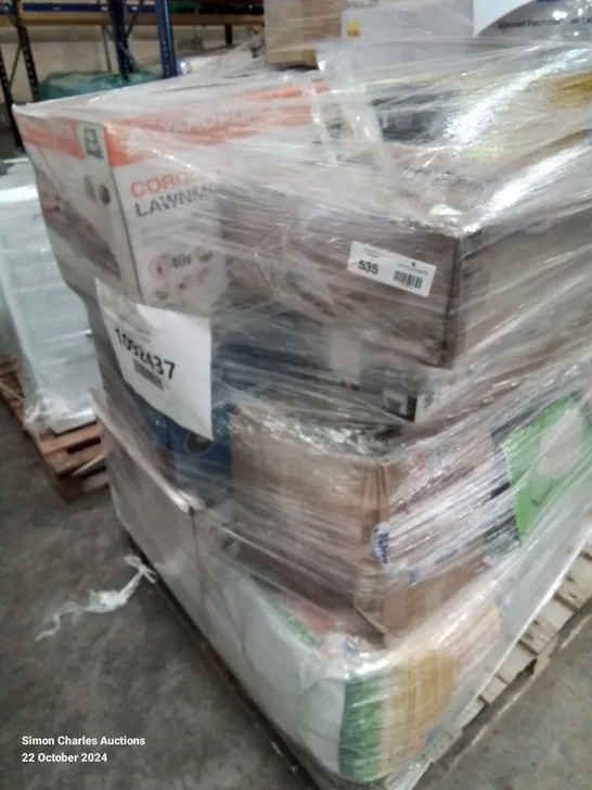 PALLET OF APPROXIMATELY 17 UNPROCESSED RAW RETURN HOUSEHOLD AND ELECTRICAL GOODS TO INCLUDE;