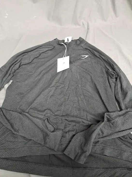 GYMSHARK VITAL SEAMLESS 2.0 1/4 ZIP PULL OVER - SMALL