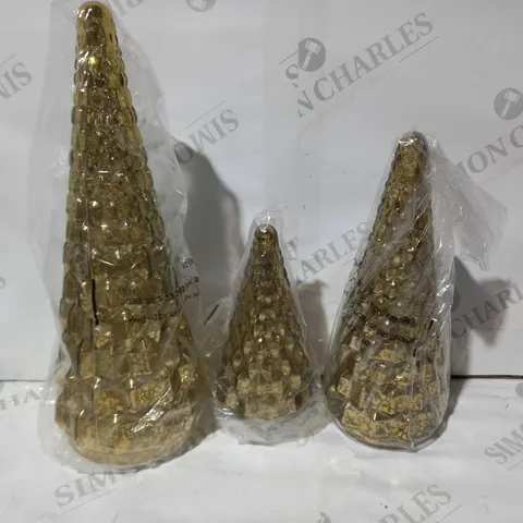 ALISON CORK SET OF MERCURY GLASS TREES 