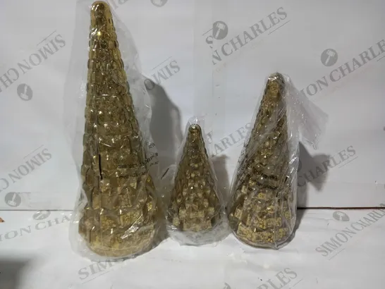 ALISON CORK SET OF MERCURY GLASS TREES 