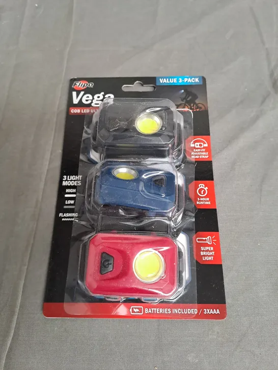 SET OF 3 HEAD FLASHLIGHTS 