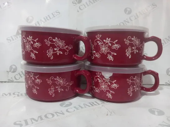 BOXED TEMPTATIONS SET OF 4 MEAL MUGS