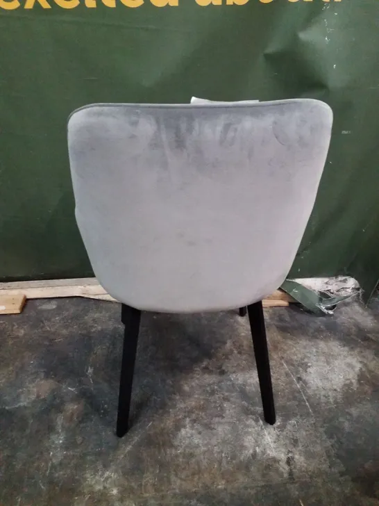 GREY VELVET DINING CHAIR