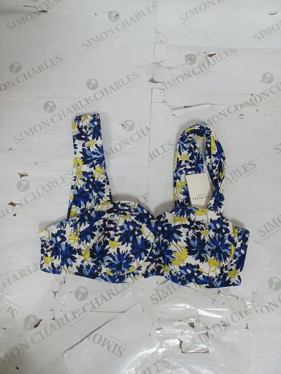 TED BAKER SOFT CUP BIKINI TOP IN BLUE FLORALSIZE L (4)