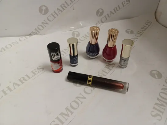 SET OF 5 NAIL POLISH AND 1 METALLIC LIPUID LIP