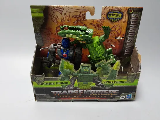 BOXED TRANSFORMERS RISE OF THE BEASTS TRA MV7 BA COMBINER 2PK OPTIMUS PRIMAL AND SKULL CRUNCHER