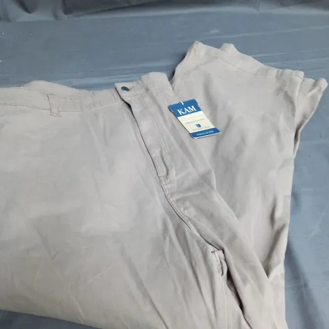 KAM REGULAR FIT MODERN CHINO IN STONE - 64R