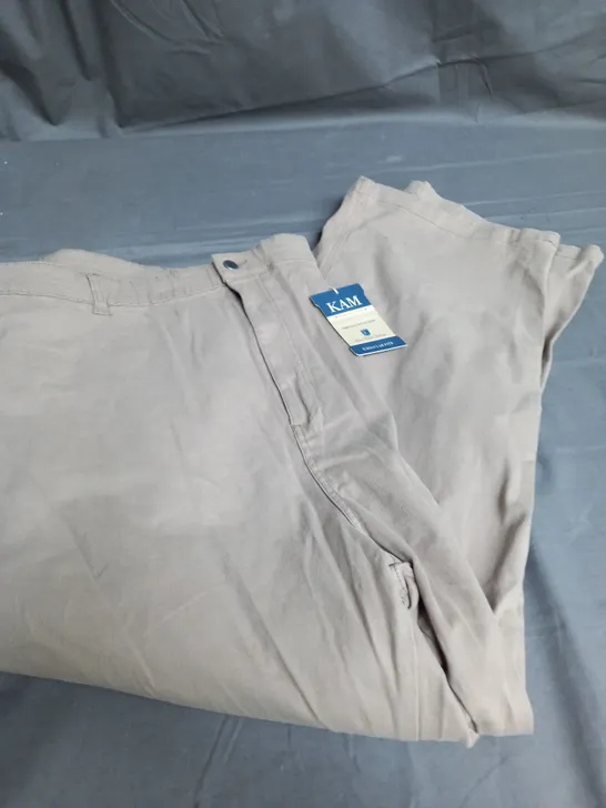 KAM REGULAR FIT MODERN CHINO IN STONE - 64R