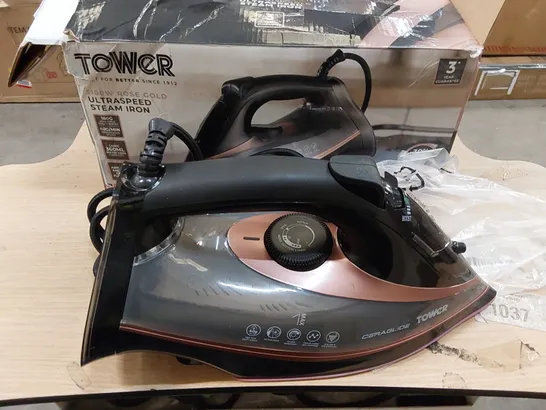 BOXED TOWER 3000W NON STICK SOLE PLATE IRON (1 BOX)