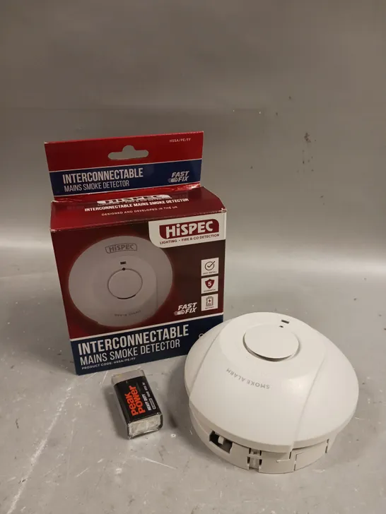 BOXED HISPEC INTERCONNECTABLE MAINS SMOKE DETECTOR 