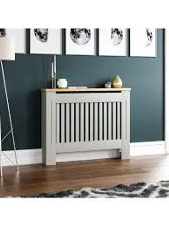 BOXED VIDA ARLINGTON RADIATOR COVER LARGE - GREY/OAK