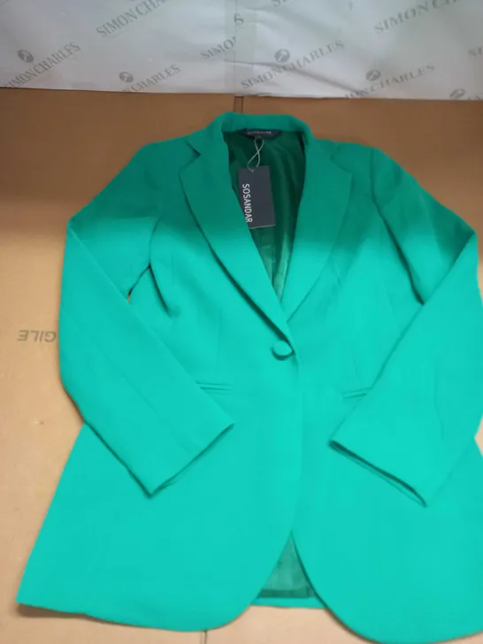 SOSANDAR JADE GREEN RELAXED FIT BLAZER SIZE UNSPECIFIED