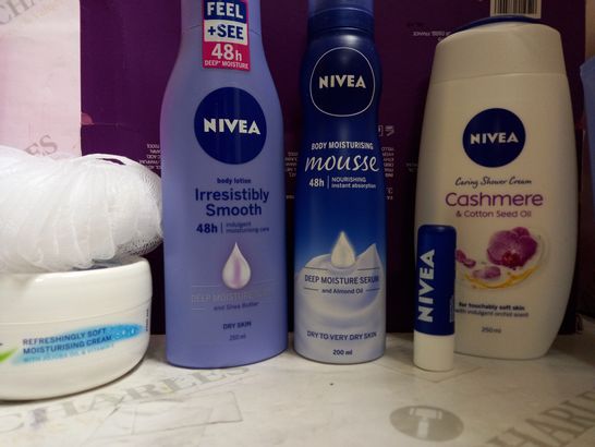 3 X BATHING & SKIN CARE GIFT SETS FOR HER: FCUK, NIVEA & LA PALOMA