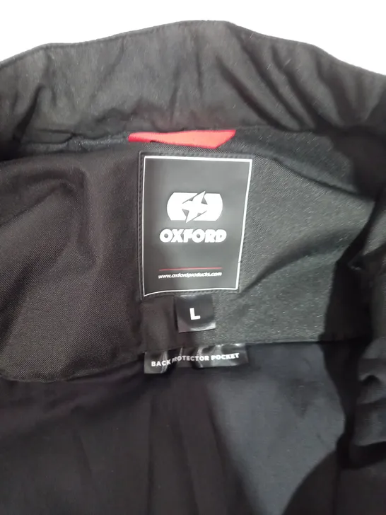 OXFORD MOTORCYCLE JACKET - SIZE LARGE 