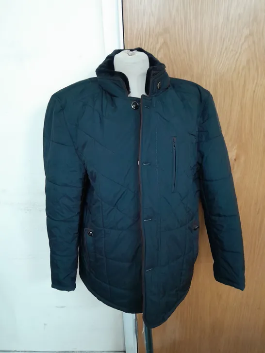 PADDED COAT IN BLACK AND BROWN SIZE L