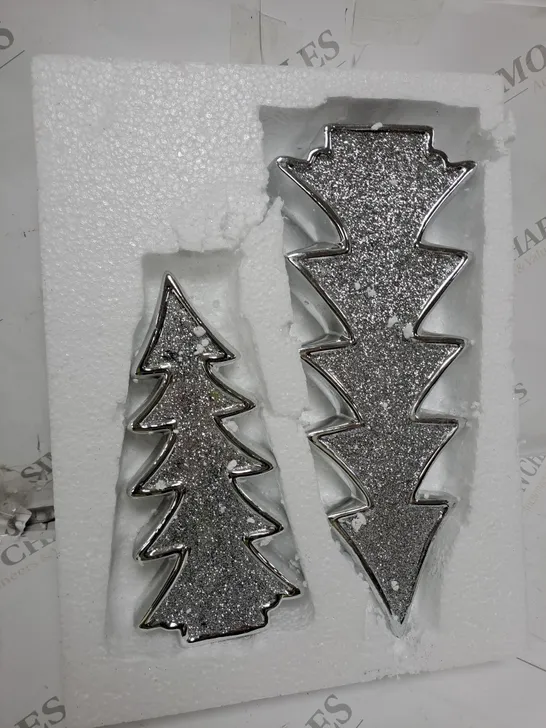 JM BY JULIEN MACDONALD SET OF 2 GLITTER TREES