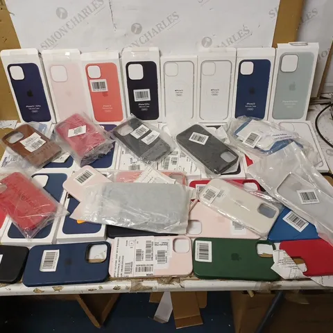 LOT OF APPROX. 40 ASSORTED APPLE IPHONE CASES