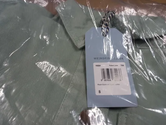 PACKAGED WEIRD FISH FADED JADE DENIM JACKET - SIZE 8