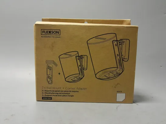 BOXED FLEXSON 2X WALL MOUNT + CORNER ADAPTER ERA 100