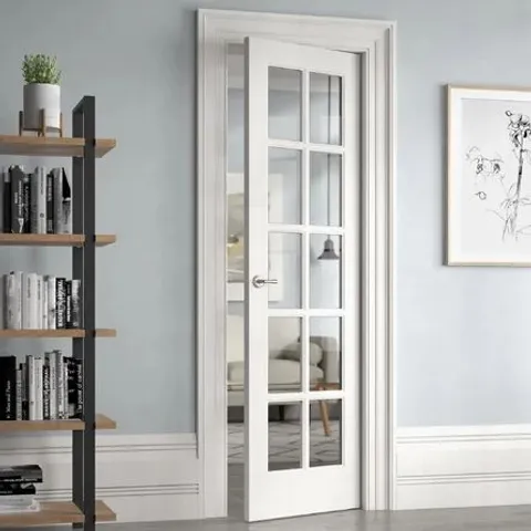 BOXED - SHAKER INTERNAL DOOR PRIMED DOOR SIZE- HEIGHT 198.1CM