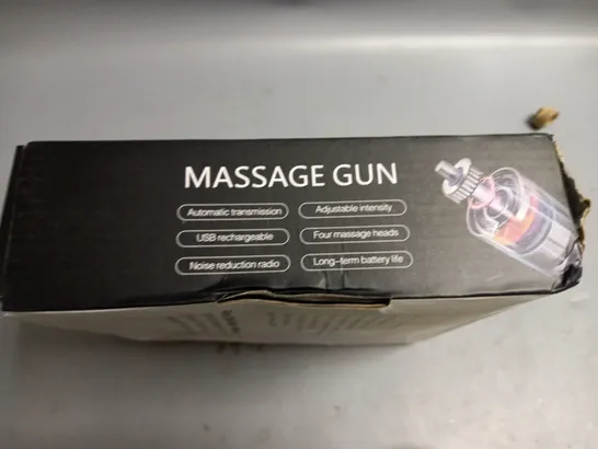 BOXED MASSAGE GUN WITH 4 INTERCHANGEABLE HEADS