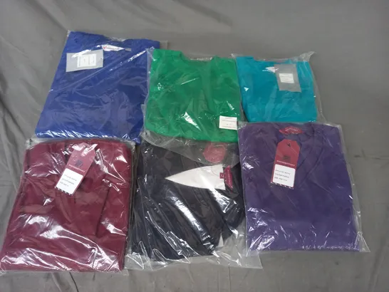 BOX OF APPROXIMATELY 100 ASSORTED SCHOOL JUMPERS IN VARIOUS COLOURS AND SIZES - COLLECTION ONLY