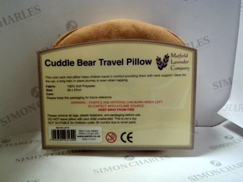 MAYFIELD LAVENDER COMPANY CUDDLE BEAR TRAVEL PILLOW 
