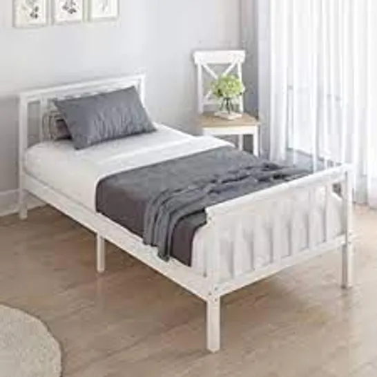 PANANA 3FT  SINGLE BED FRAME COLOUR: WHITE