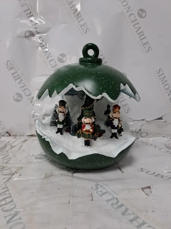 SANTA EXPRESS PRE-LIT SPHERE WITH CHRISTMAS CHARACTER SCENE