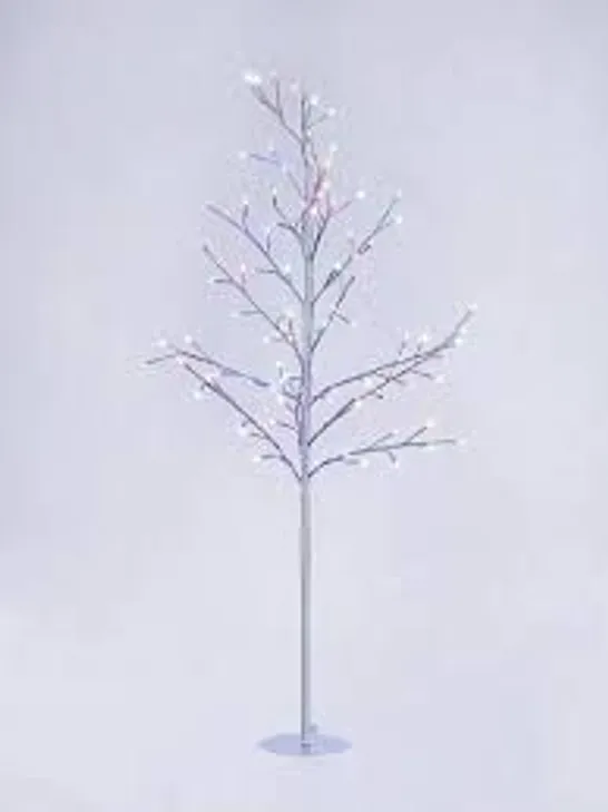 BOXED 4FT LIT FLAT WHITE TREE - MULTI PASTEL (1 BOX) RRP £49.99